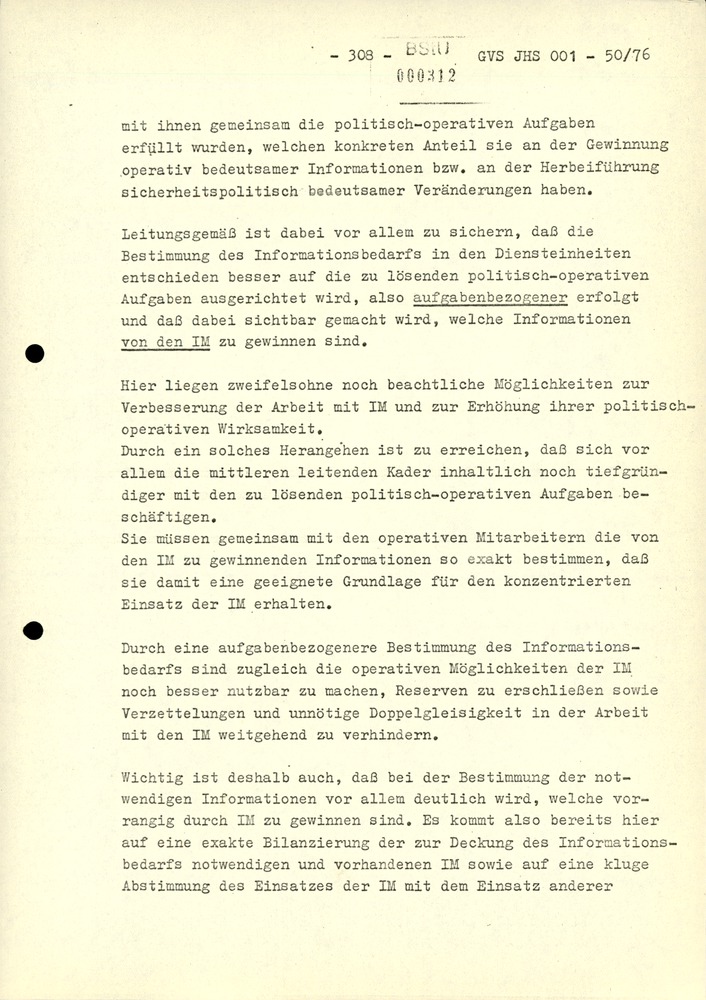 Dissertation "Zur Rolle und dem aktuell-politischen Inhalt eines aufgabenbezogenen Feindbildes in der Zusammenarbeit mit IM"