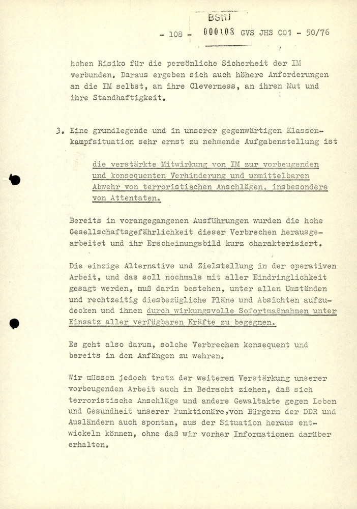 Dissertation "Zur Rolle und dem aktuell-politischen Inhalt eines aufgabenbezogenen Feindbildes in der Zusammenarbeit mit IM"