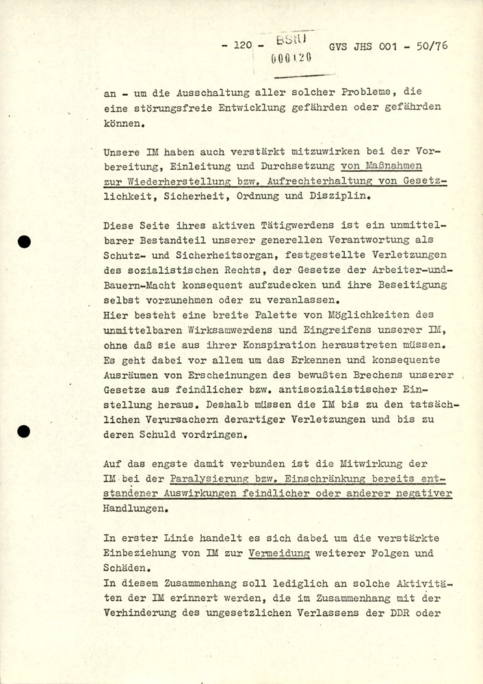 Dissertation "Zur Rolle und dem aktuell-politischen Inhalt eines aufgabenbezogenen Feindbildes in der Zusammenarbeit mit IM"