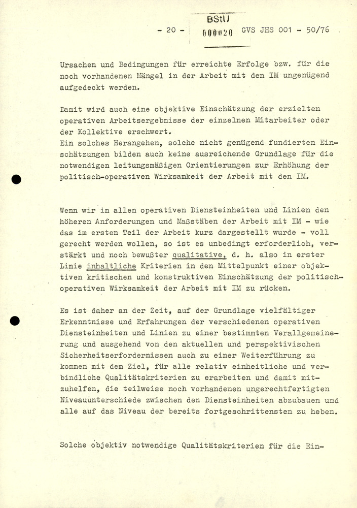 Dissertation "Zur Rolle und dem aktuell-politischen Inhalt eines aufgabenbezogenen Feindbildes in der Zusammenarbeit mit IM"
