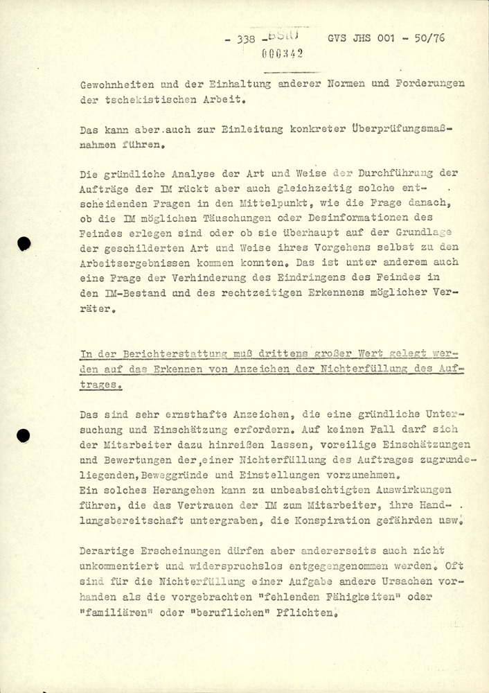 Dissertation "Zur Rolle und dem aktuell-politischen Inhalt eines aufgabenbezogenen Feindbildes in der Zusammenarbeit mit IM"