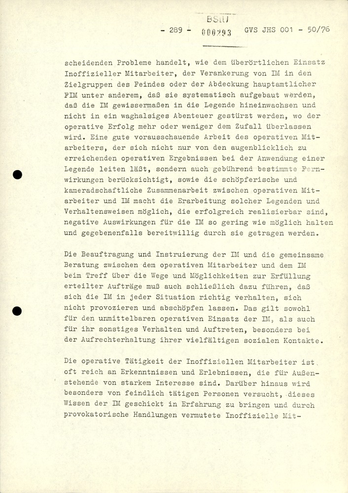 Dissertation "Zur Rolle und dem aktuell-politischen Inhalt eines aufgabenbezogenen Feindbildes in der Zusammenarbeit mit IM"