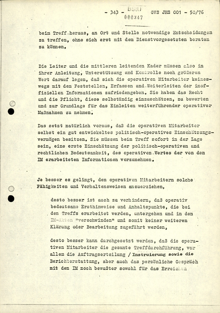 Dissertation "Zur Rolle und dem aktuell-politischen Inhalt eines aufgabenbezogenen Feindbildes in der Zusammenarbeit mit IM"