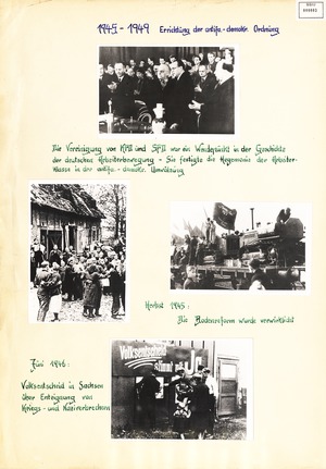 Wandzeitung anlässlich des 20. Jahrestages der DDR