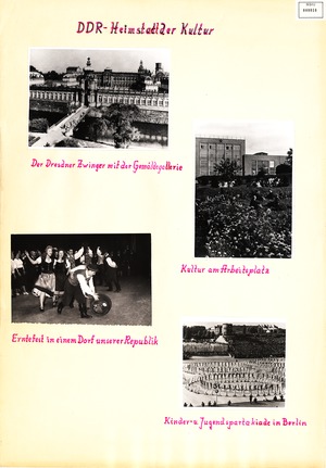 Wandzeitung anlässlich des 20. Jahrestages der DDR