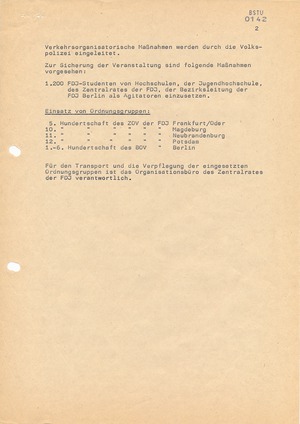 "Information" der Hauptabteilung XX über das Konzert von Bob Dylan in Ost-Berlin