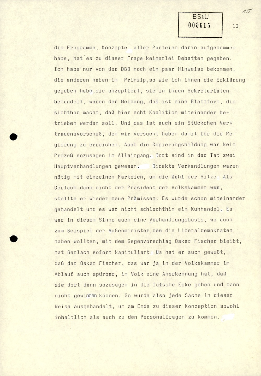 Dienstbesprechung zur Einführung von Wolfgang Schwanitz als Leiter des Amtes für Nationale Sicherheit
