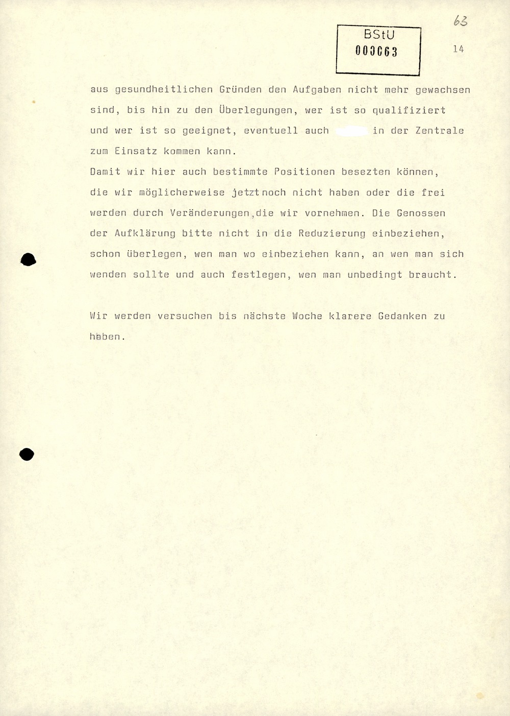 Dienstbesprechung zur Einführung von Wolfgang Schwanitz als Leiter des Amtes für Nationale Sicherheit
