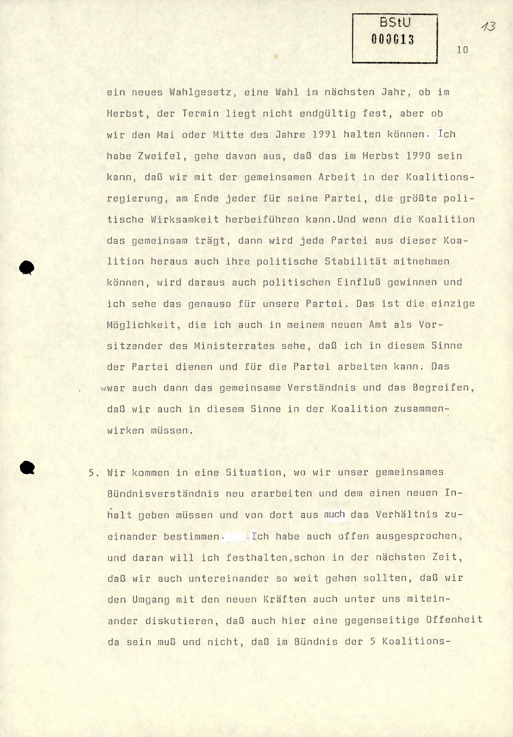 Dienstbesprechung zur Einführung von Wolfgang Schwanitz als Leiter des Amtes für Nationale Sicherheit