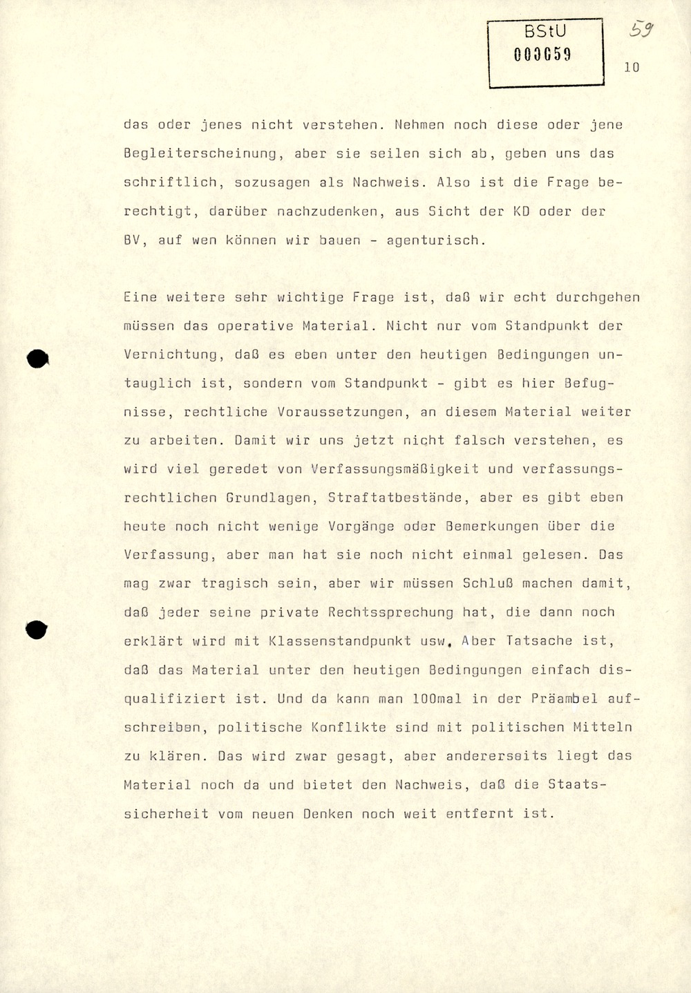 Dienstbesprechung zur Einführung von Wolfgang Schwanitz als Leiter des Amtes für Nationale Sicherheit