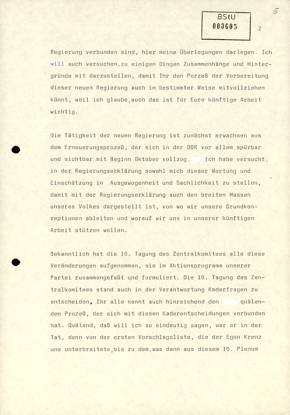 Dienstbesprechung zur Einführung von Wolfgang Schwanitz als Leiter des Amtes für Nationale Sicherheit