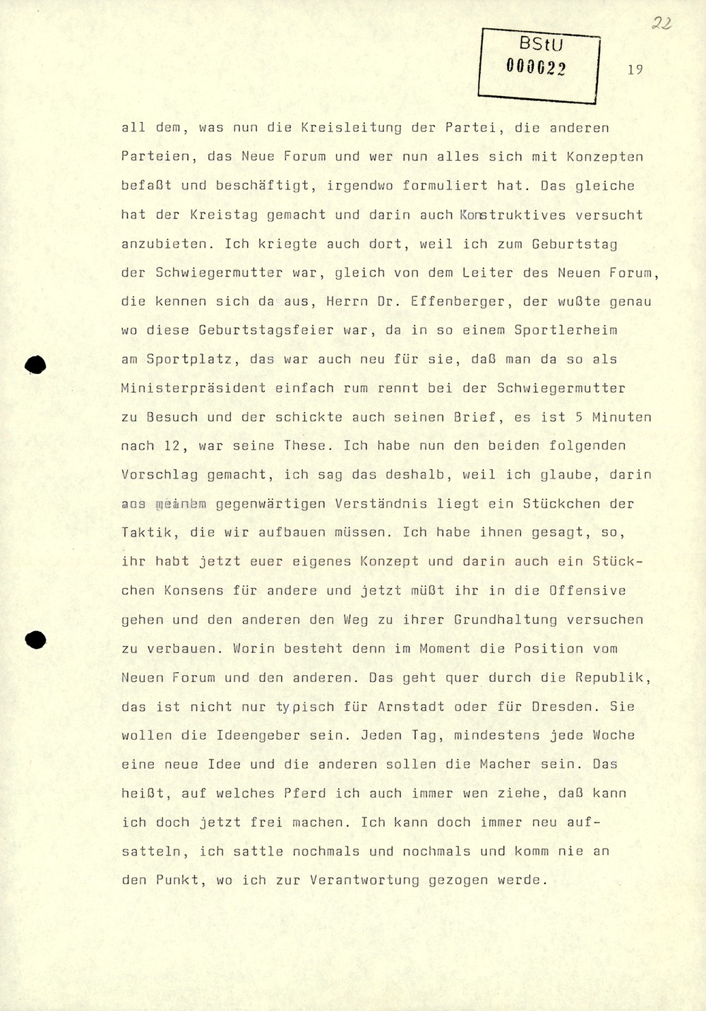 Dienstbesprechung zur Einführung von Wolfgang Schwanitz als Leiter des Amtes für Nationale Sicherheit