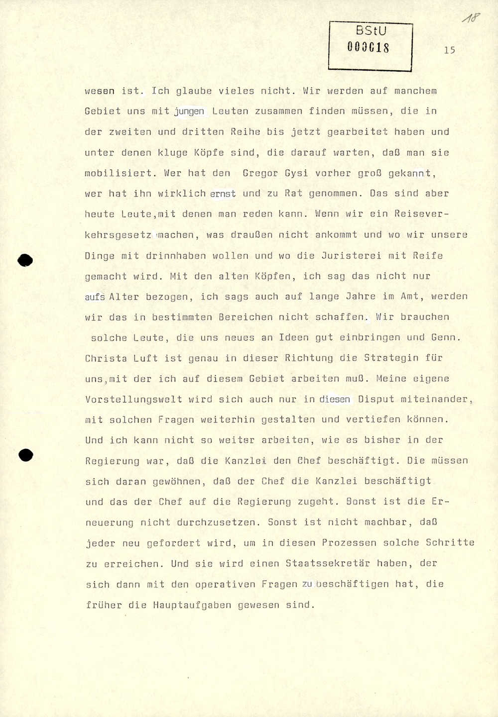 Dienstbesprechung zur Einführung von Wolfgang Schwanitz als Leiter des Amtes für Nationale Sicherheit