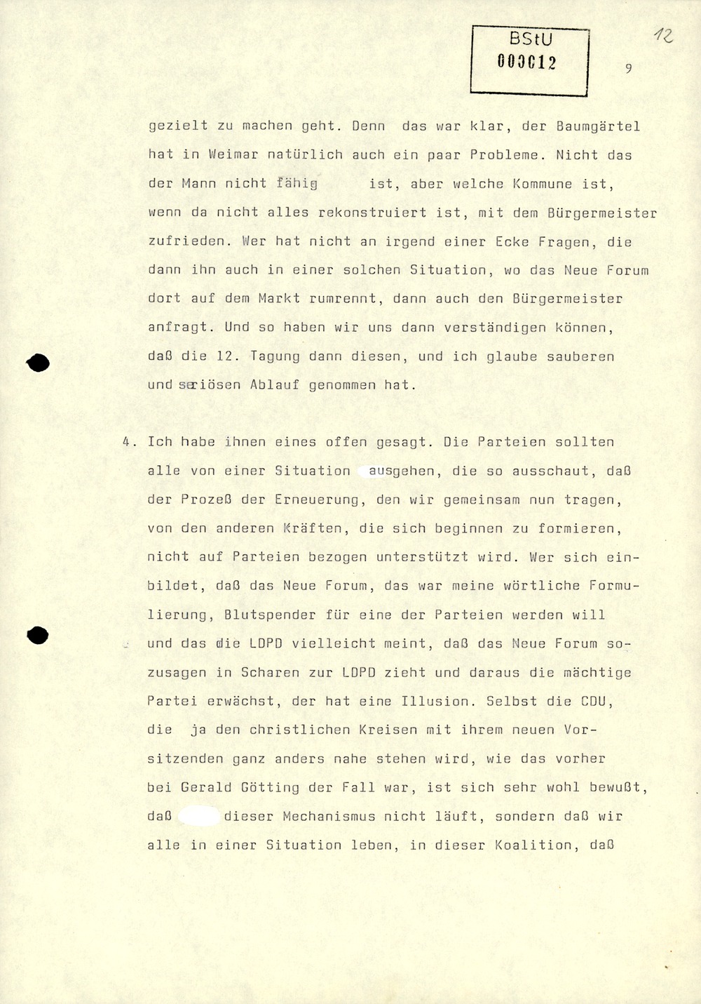 Dienstbesprechung zur Einführung von Wolfgang Schwanitz als Leiter des Amtes für Nationale Sicherheit