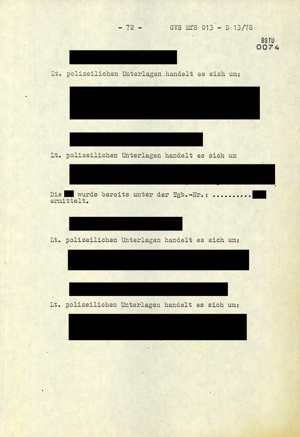 Arbeitsmaterial für die Vorbereitung, Durchführung und Auswertung von konspirativen Durchsuchungen