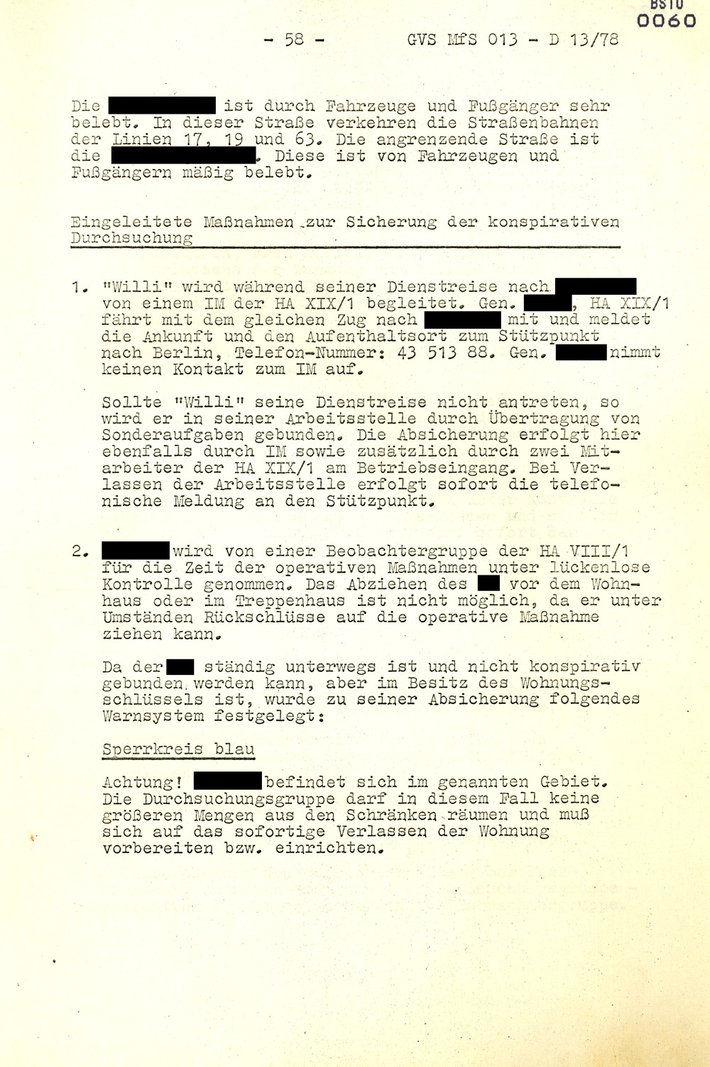 Arbeitsmaterial für die Vorbereitung, Durchführung und Auswertung von konspirativen Durchsuchungen