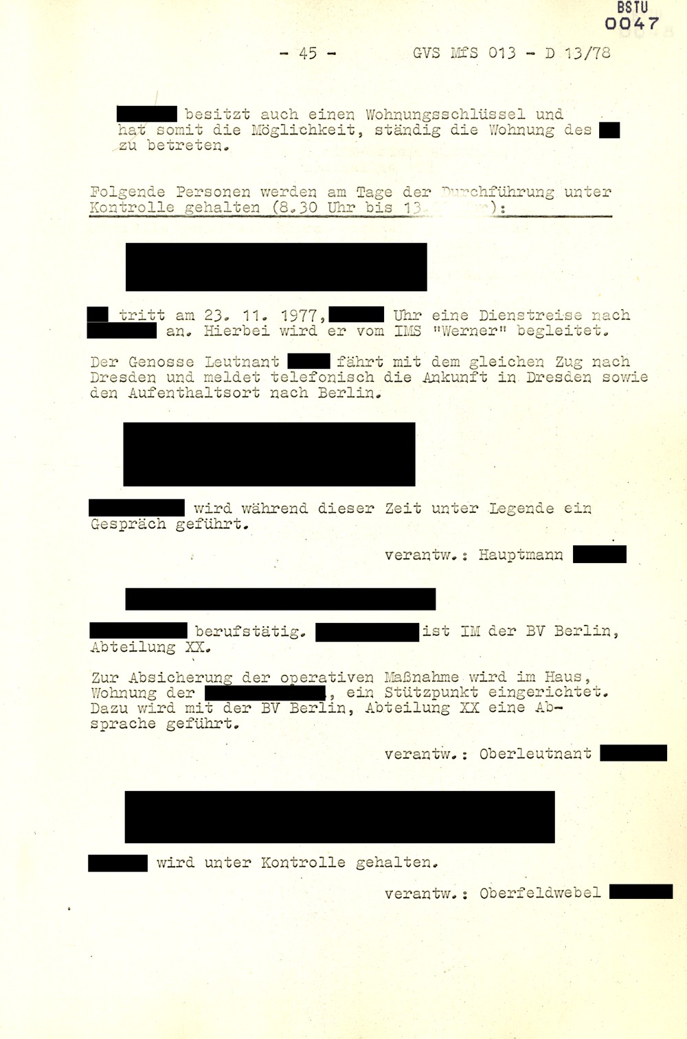 Arbeitsmaterial für die Vorbereitung, Durchführung und Auswertung von konspirativen Durchsuchungen