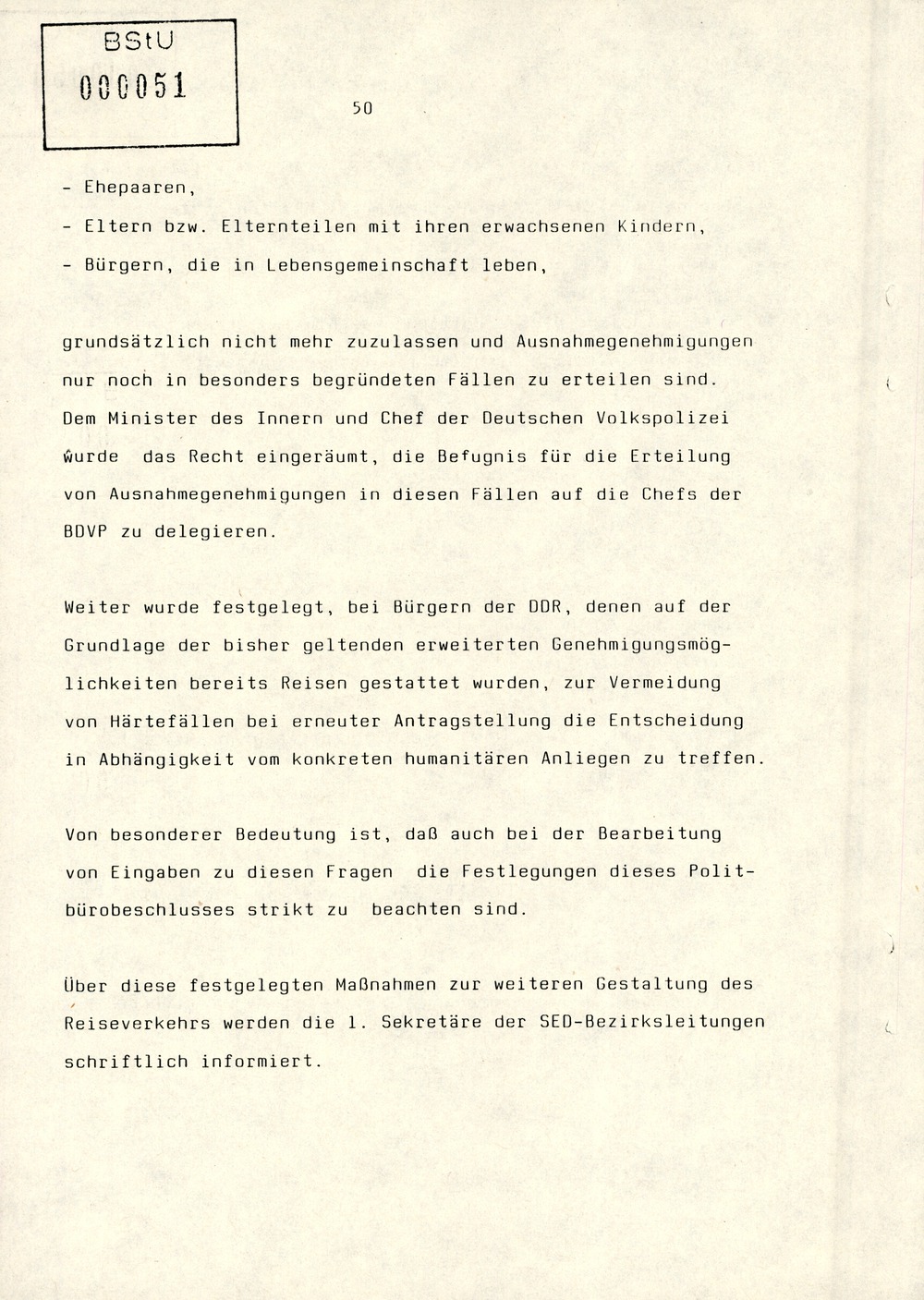 Referat Erich Mielkes zur "Übersiedlung" auf einer Dienstbesprechung