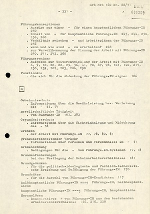 Anforderungen und Wege der weiteren Qualifizierung der Arbeit mit Führungs-IM