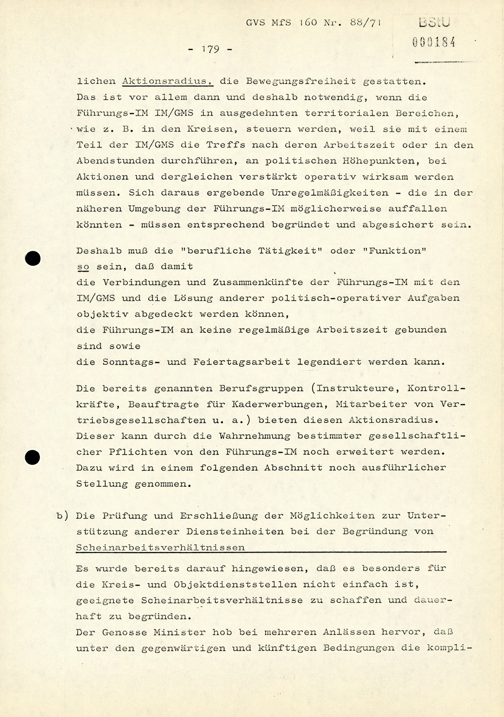 Anforderungen und Wege der weiteren Qualifizierung der Arbeit mit Führungs-IM