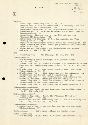 Anforderungen und Wege der weiteren Qualifizierung der Arbeit mit Führungs-IM