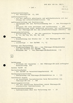 Anforderungen und Wege der weiteren Qualifizierung der Arbeit mit Führungs-IM