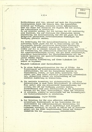 Vorbereitung des Einsatzes von Kräften und Mitteln der Linie III vor, während und nach den Olympischen Sommerspielen 1972 in München (Rahmenplan)
