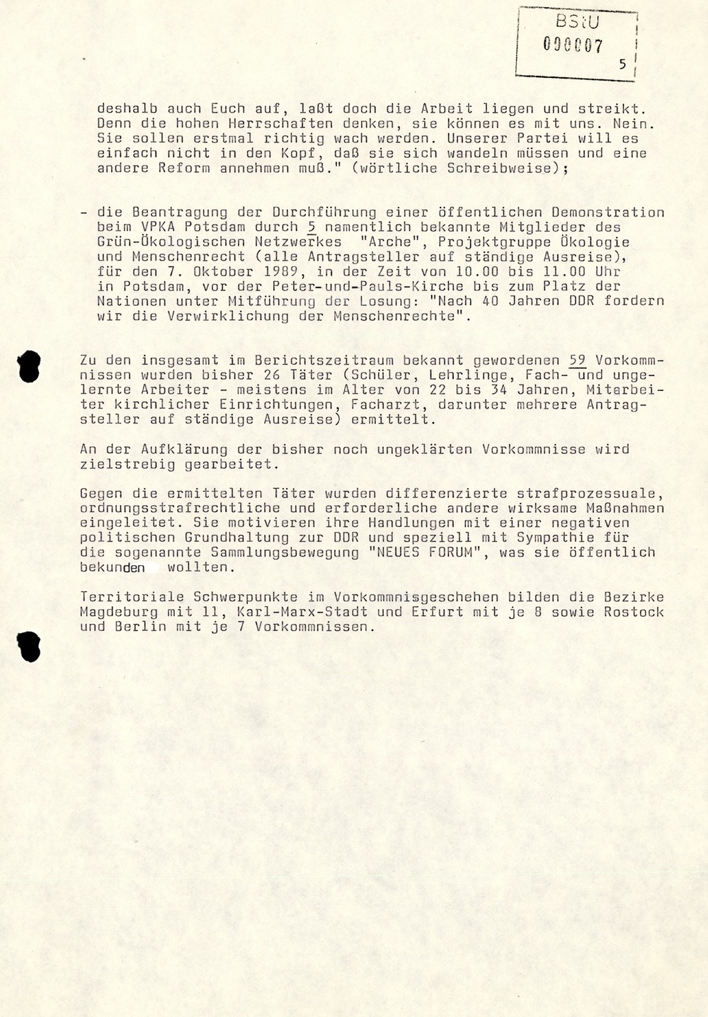 Wochenübersicht Nr. 40/89 vom 2. Oktober 1989