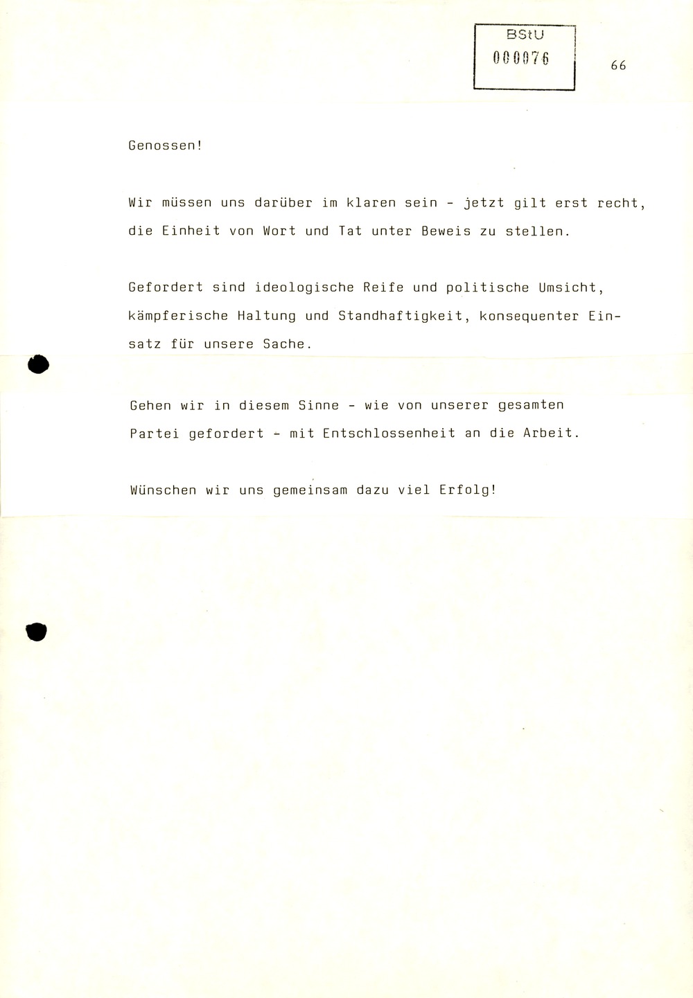 Referat Mielkes zur Auswertung der 9. Tagung des ZK der SED