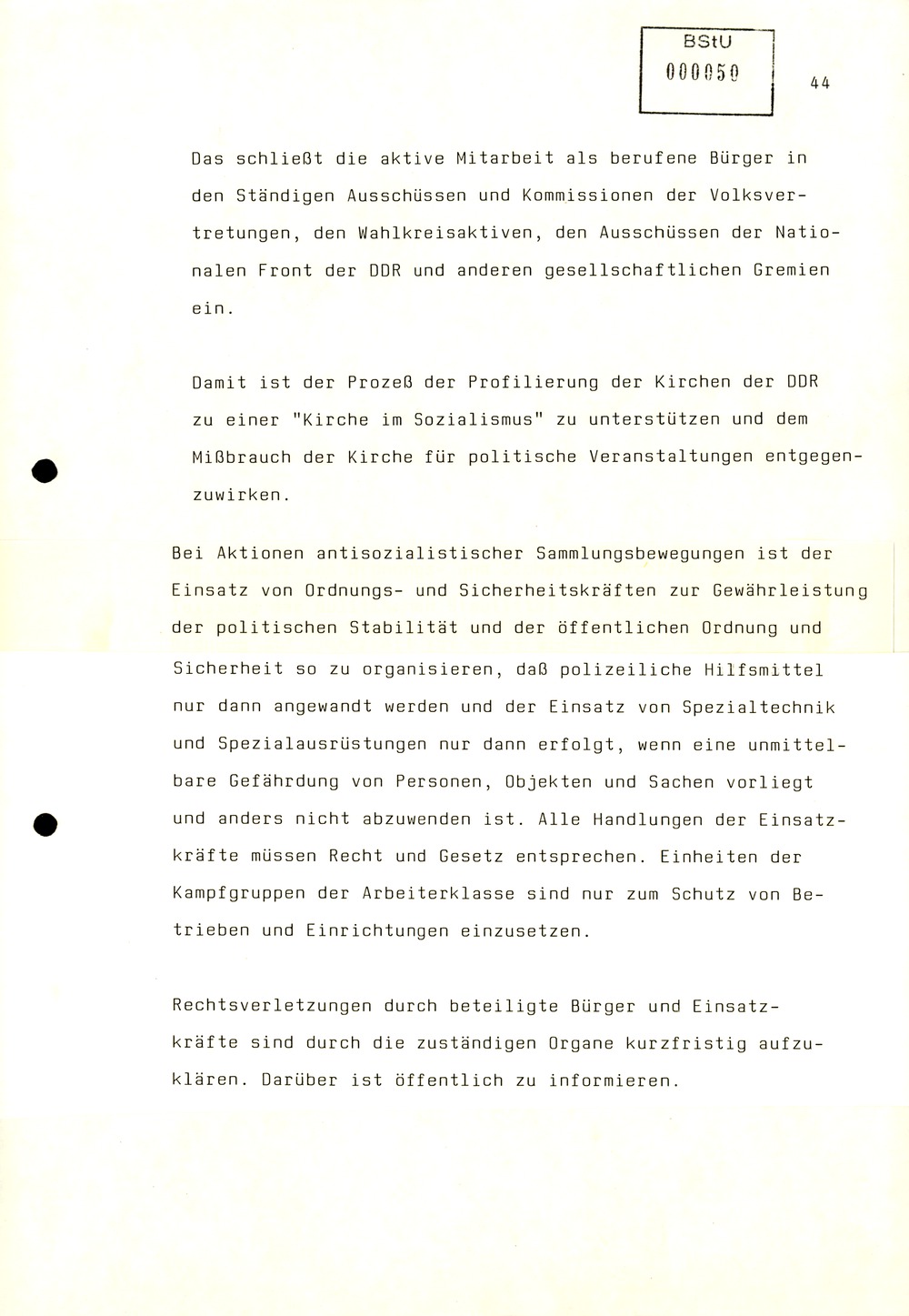 Referat Mielkes zur Auswertung der 9. Tagung des ZK der SED