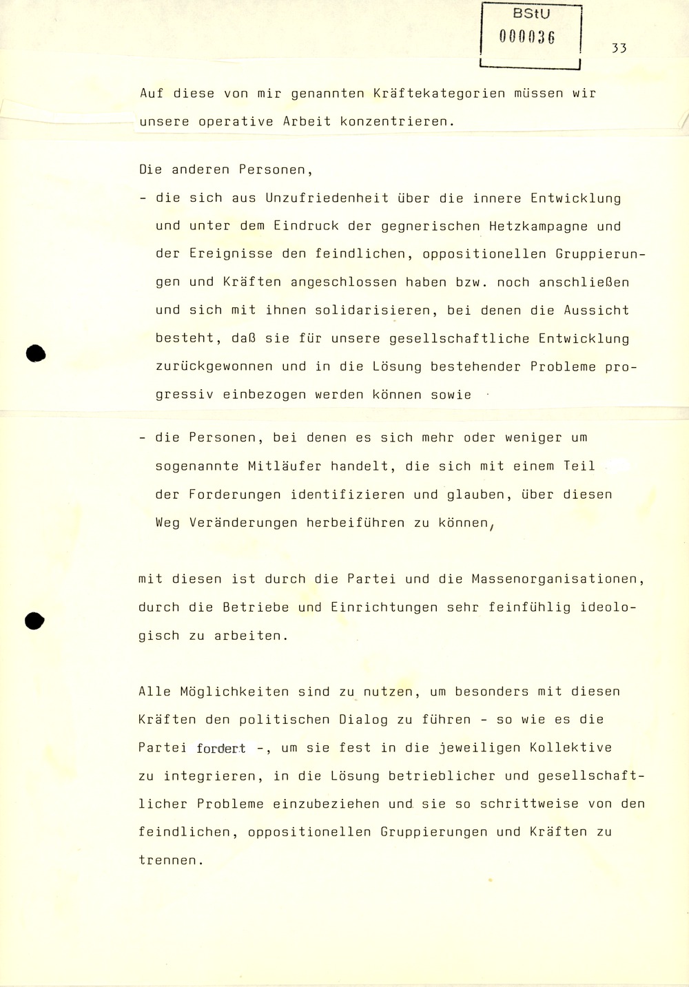 Referat Mielkes zur Auswertung der 9. Tagung des ZK der SED