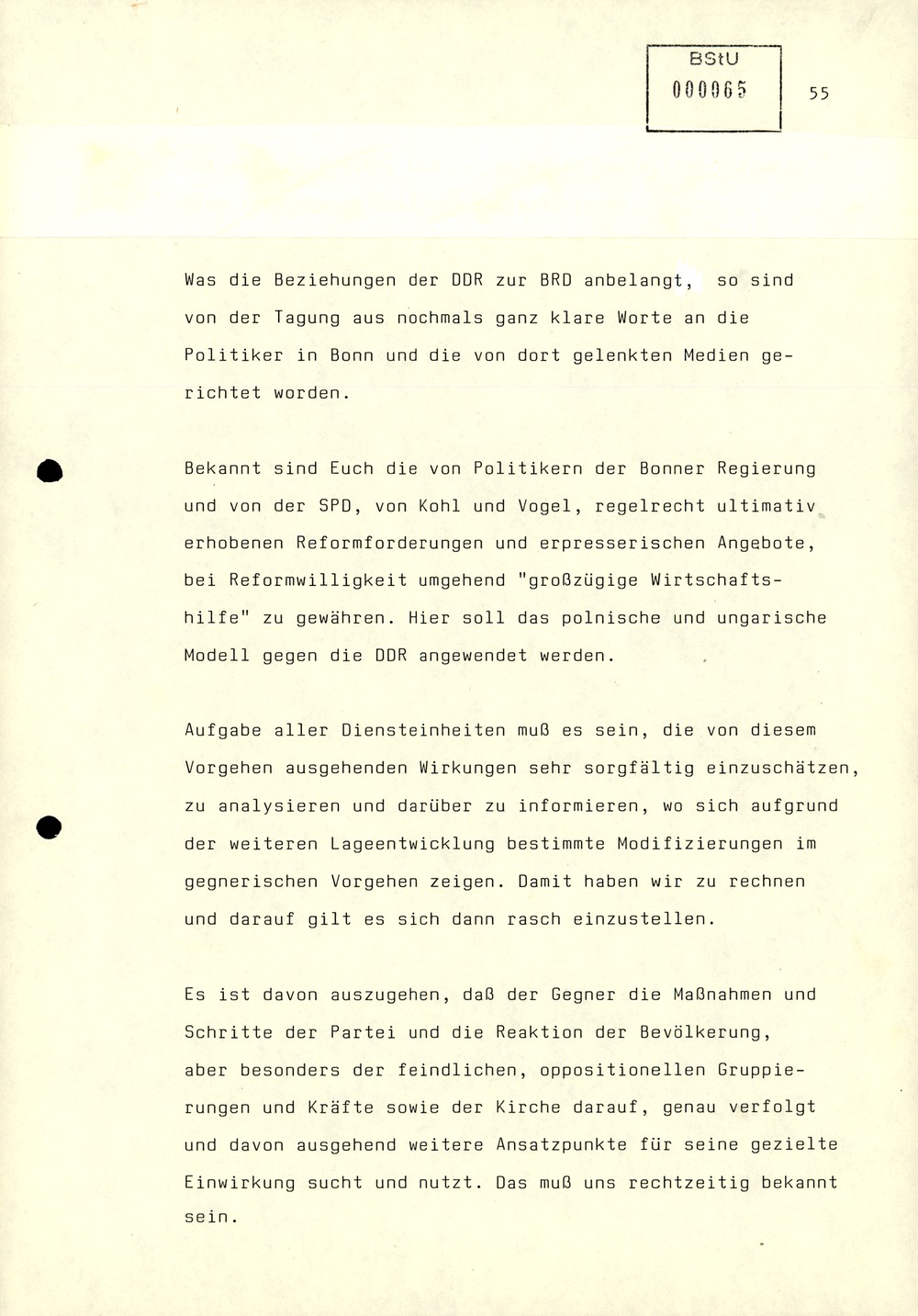 Referat Mielkes zur Auswertung der 9. Tagung des ZK der SED