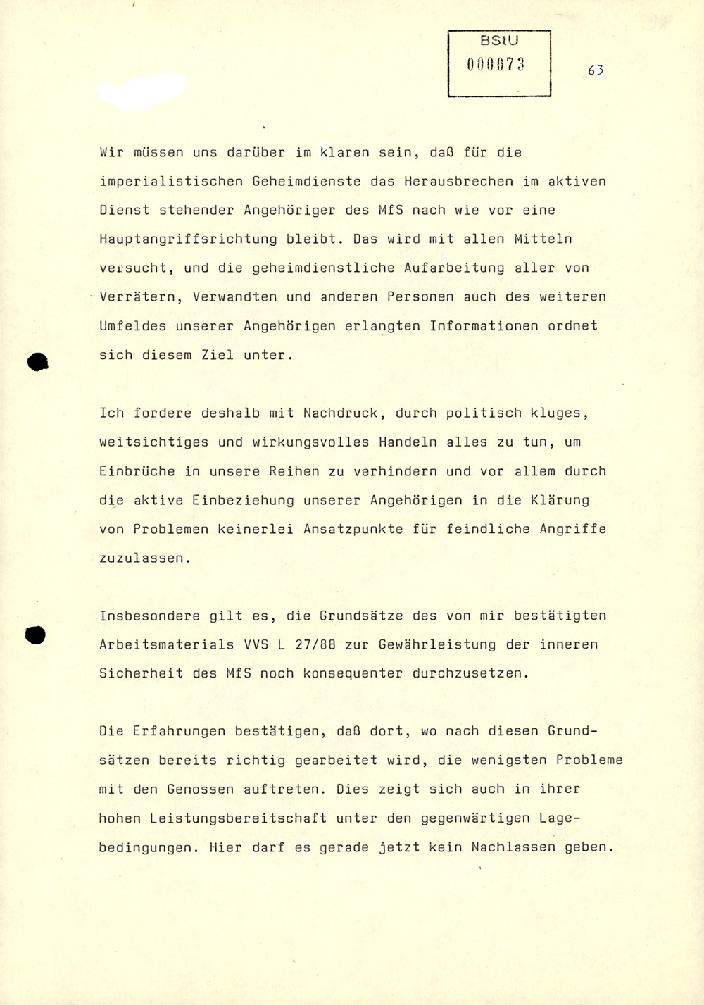 Referat Mielkes zur Auswertung der 9. Tagung des ZK der SED