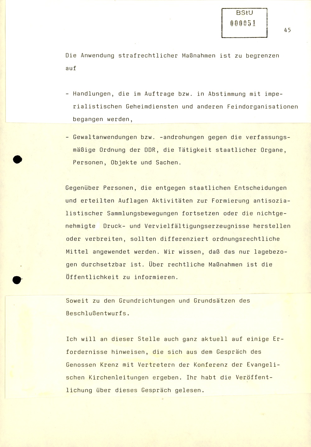 Referat Mielkes zur Auswertung der 9. Tagung des ZK der SED