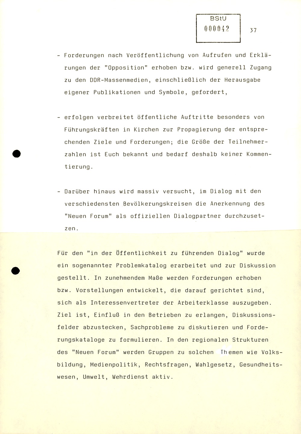 Referat Mielkes zur Auswertung der 9. Tagung des ZK der SED