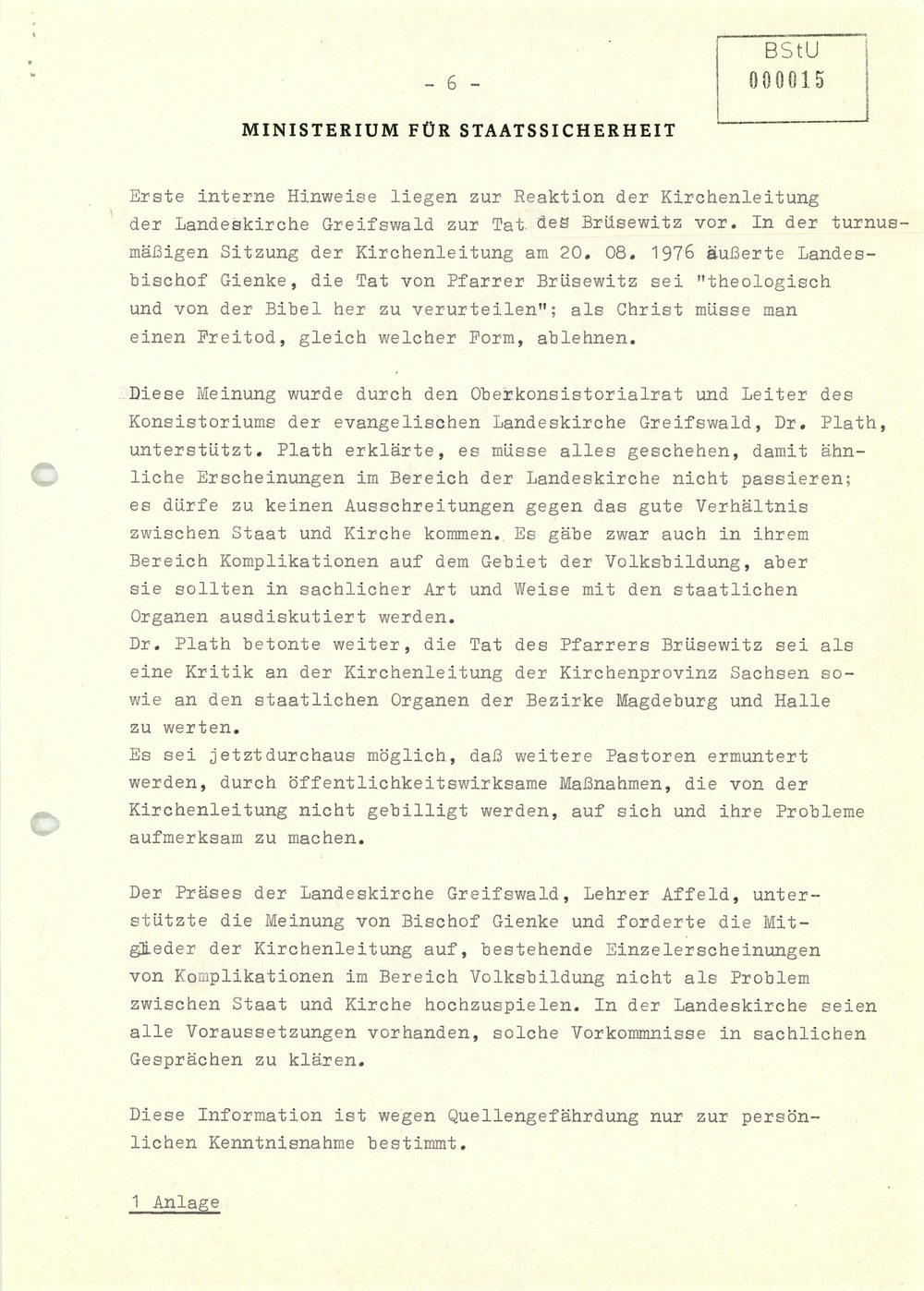 Zur Beisetzung Von Pfarrer Brusewitz Am 26 8 1976 In Rippicha Kreis Zeitz Mediathek Des Stasi Unterlagen Archivs