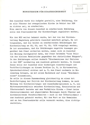 Informationen über die Selbstverbrennung des Pfarrers Oskar Brüsewitz am 18. August 1976 in Zeitz (Reaktionen)
