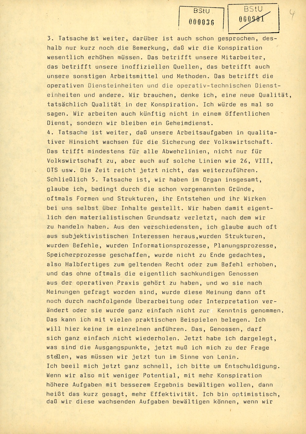 Protokoll der Delegiertenkonferenz aller Grundorganisationen der SED in der Zentrale des AfNS