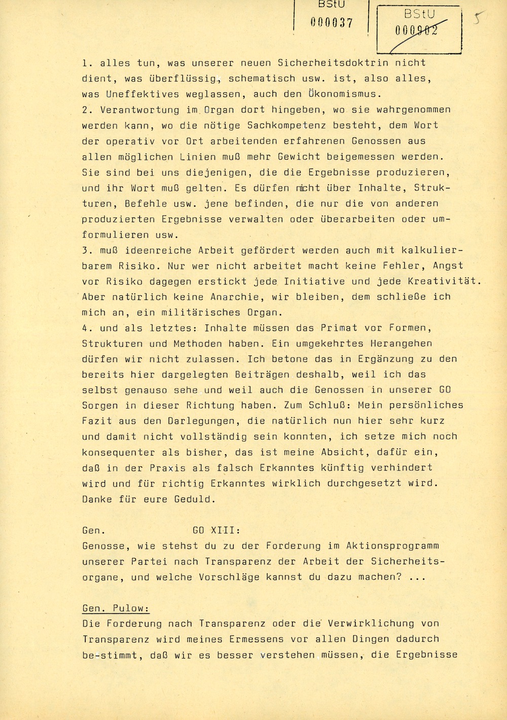 Protokoll der Delegiertenkonferenz aller Grundorganisationen der SED in der Zentrale des AfNS