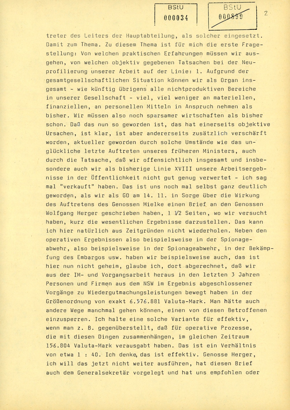 Protokoll der Delegiertenkonferenz aller Grundorganisationen der SED in der Zentrale des AfNS