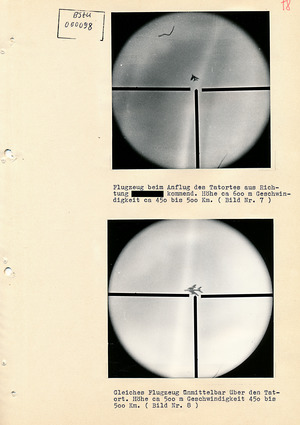 Untersuchungsexperiment zum Beschuss von Jagdflugzeugen