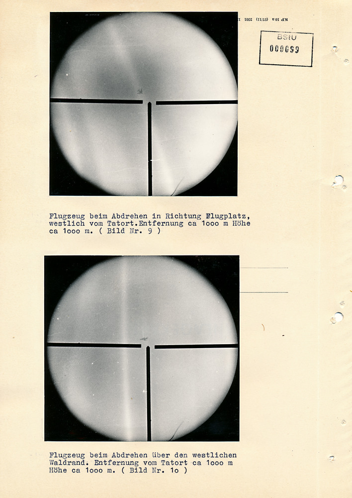 Untersuchungsexperiment zum Beschuss von Jagdflugzeugen