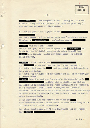 Bericht über Ermittlungen im Kreis Belzig wegen des Verdachts der „Diversion“