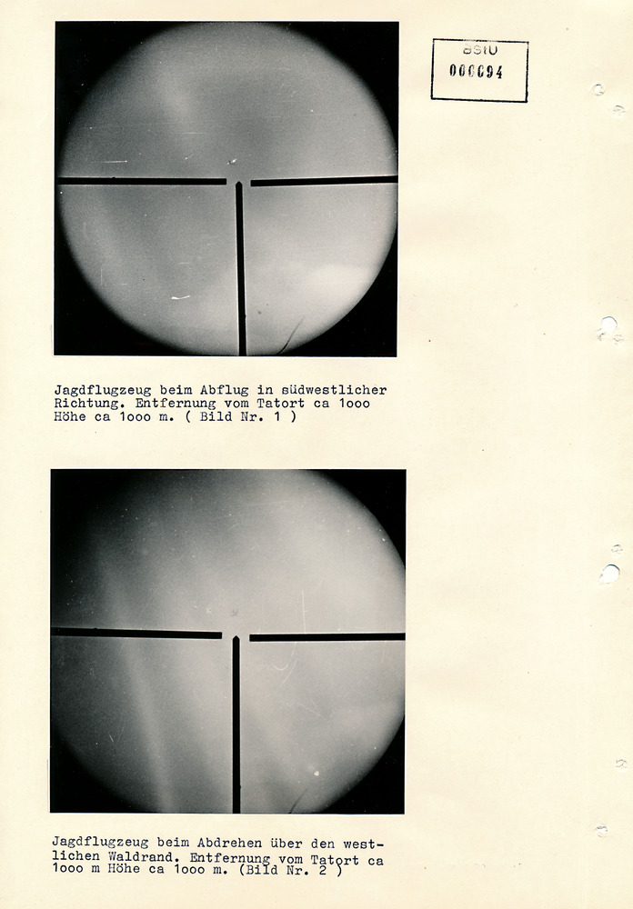 Untersuchungsexperiment zum Beschuss von Jagdflugzeugen