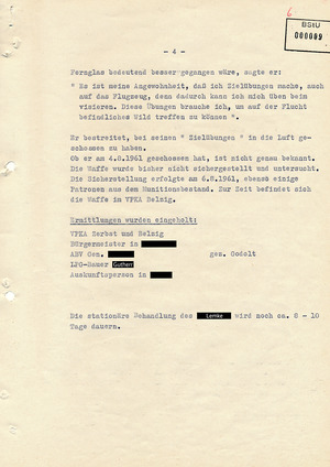 Bericht über Ermittlungen im Kreis Belzig wegen des Verdachts der „Diversion“