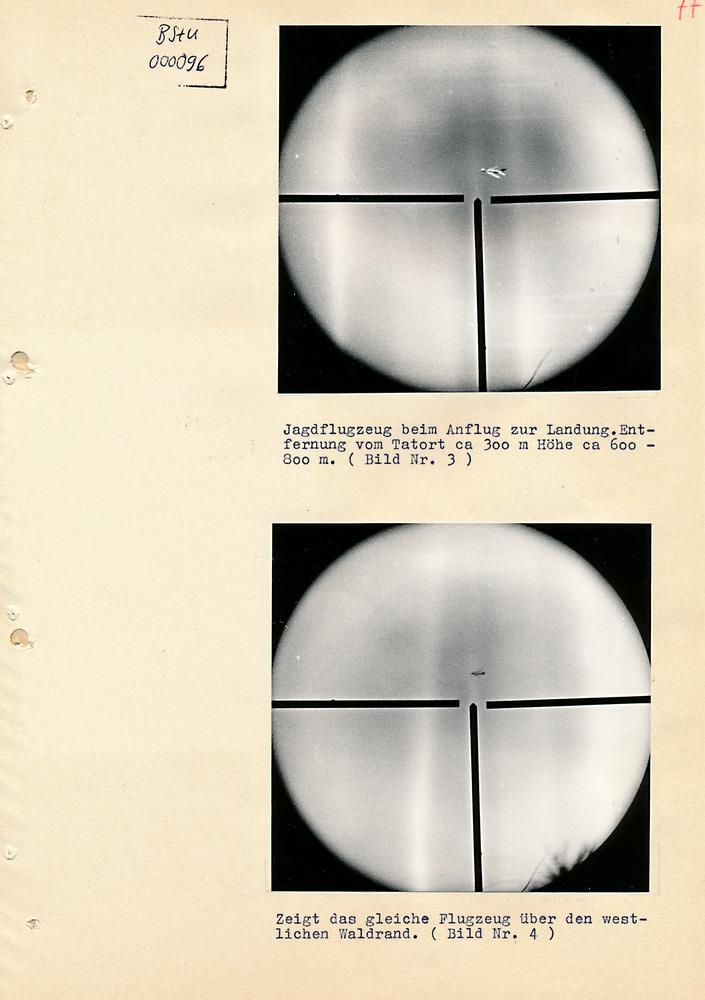 Untersuchungsexperiment zum Beschuss von Jagdflugzeugen