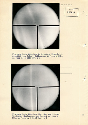 Untersuchungsexperiment zum Beschuss von Jagdflugzeugen