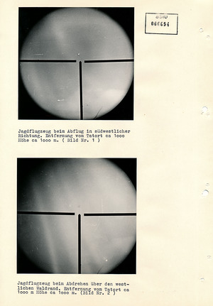 Untersuchungsexperiment zum Beschuss von Jagdflugzeugen