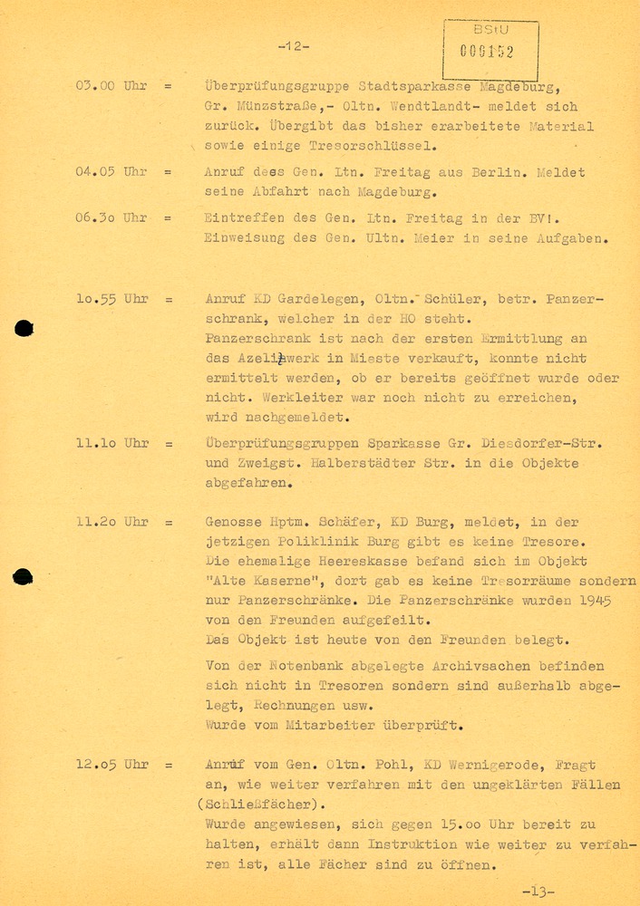 Meldefilm zur Durchführung der Aktion "Licht"