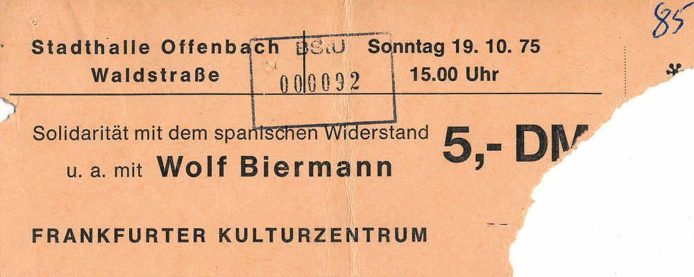 Bericht über die Veranstaltung "Solidarität mit dem spanischen Widerstand"